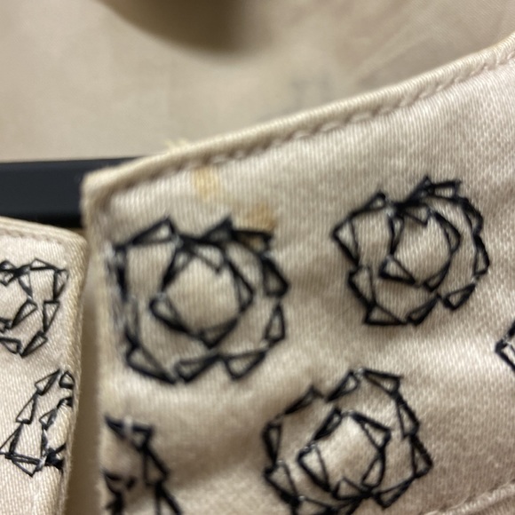 Vintage Susan Bristol | Embroidered Blazer 3/4 Sleeves‎ Floral Cream/Black M - Picture 8 of 15